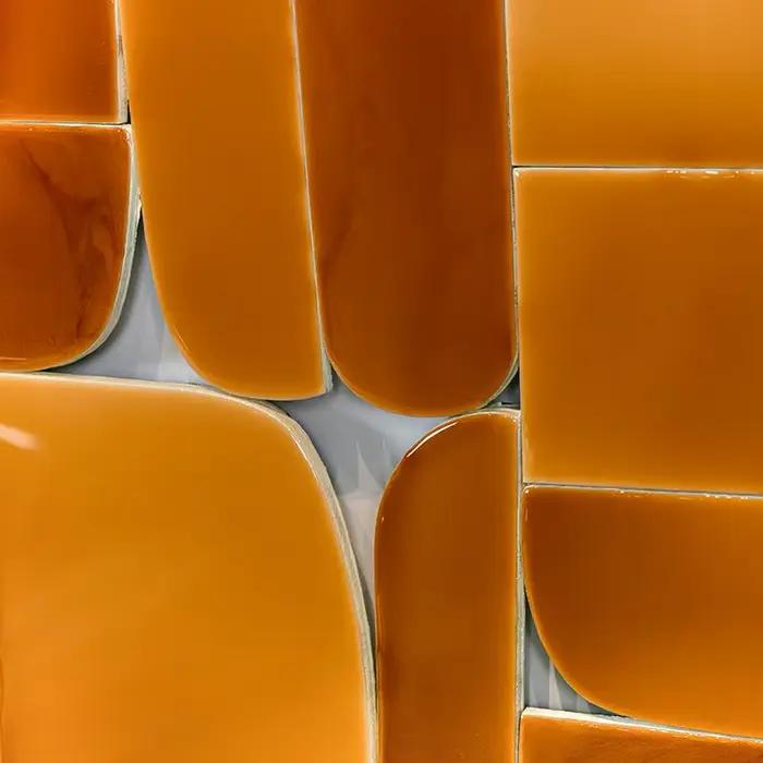 Peinture intérieure de forme irrégulière décorée à la main, mur sans cadre
