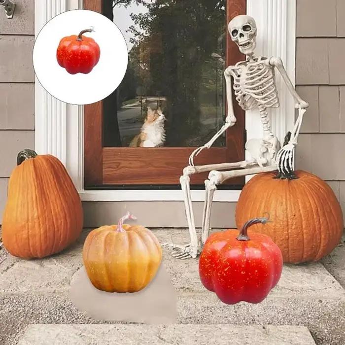 Citrouille d'halloween pour Thanksgiving festif, embellissements manteau d'halloween, petites citrouilles décoration Y5GB