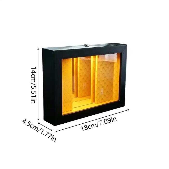 Décoration de bureau : Cadre lumineux avec miroir 3D effet abysse