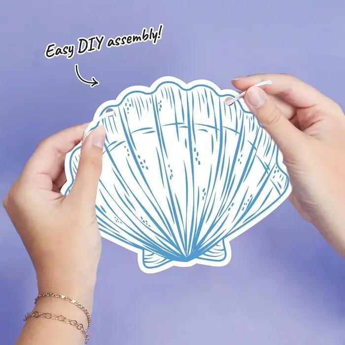 Bannière 'Last Toast on the Coast' pour décoration de plage, de fête nuptiale et de enterrement de vie de jeune fille, 30 pieds de cordon, double face, décor coquillages et verres à champagne