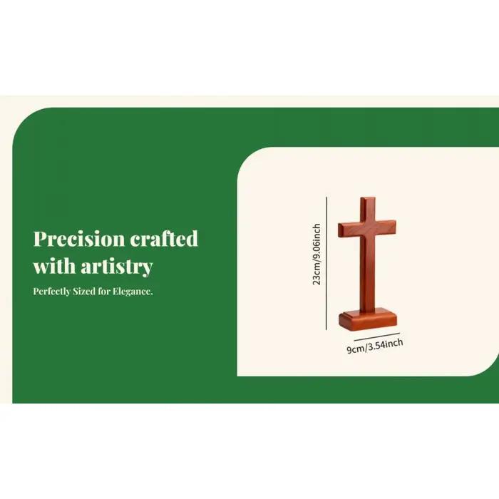 Statue de croix en bois, décoration artistique, crucifix catholique, sculpture spirituelle pour la famille, l'église, la ferme, le salon, cadeau