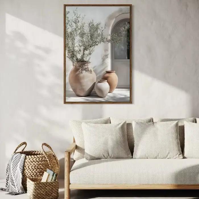 Affiche Minimaliste Naturelle Botanique d'Olivier Impression Toile Style Classique Décoration Rustique Maison Occasions Spéciales