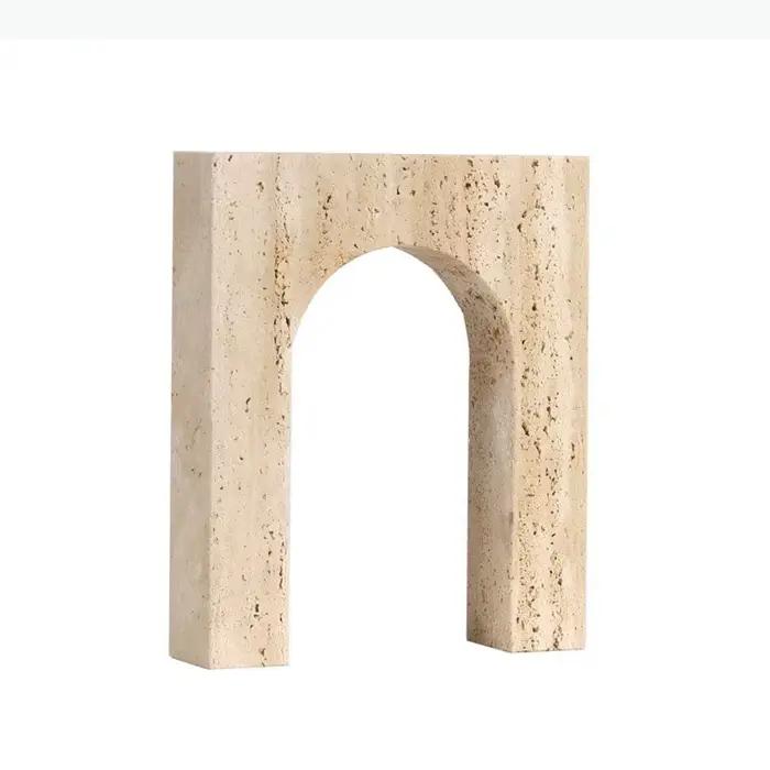 Ornements géométriques en pierre naturelle modernes pour décoration de bureau et sculpture artisanale élégante à offrir pour les occasions spéciales