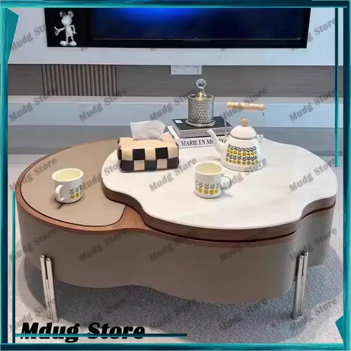 Table basse design Unique de luxe irrégulière Premium Tables basses nordiques pieds relié Mobili Per La Casa meubles de maison