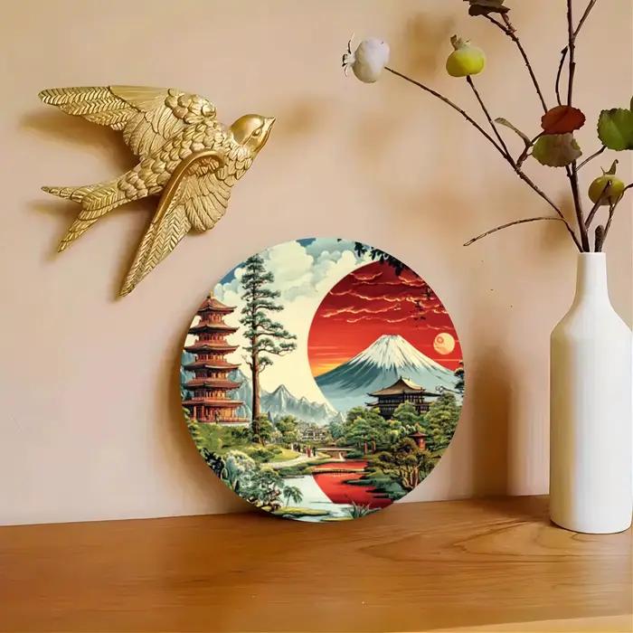 Décoration murale japonaise vintage 1 pièce - Mont Fuji