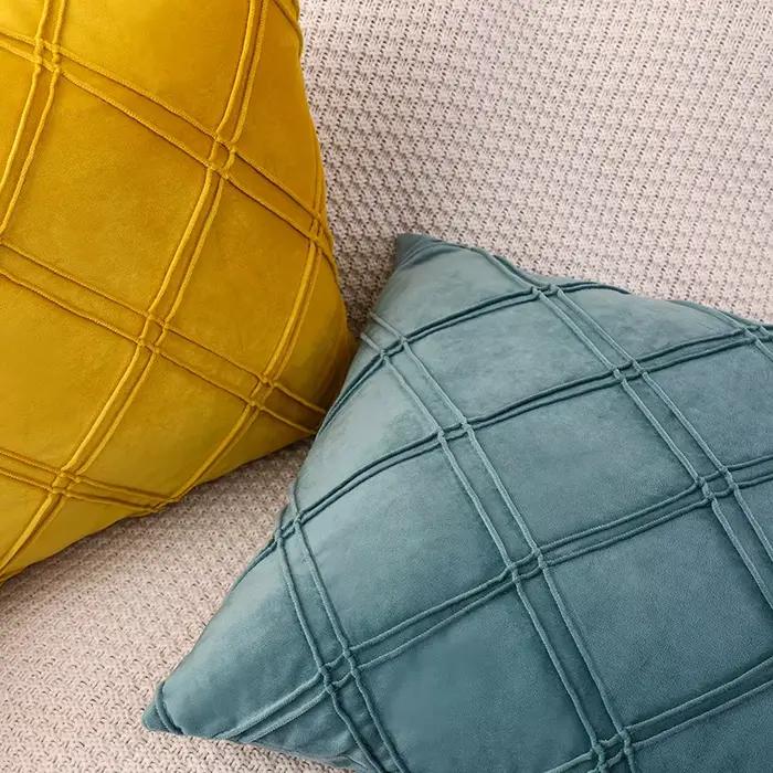 Housse de coussin en velours néerlandais faite à la main