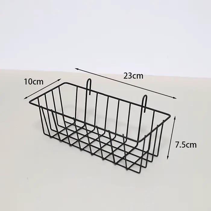 ▪ Panier de rangement décoratif en métal, support mural en grille de fer DIY pour pot de fleurs, étagère suspendue, cadre mural en maille, présentoir, décoration intérieure