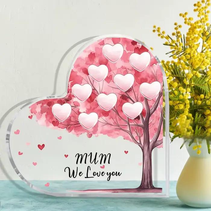 Cadeaux pour la fête des mères de la part de sa fille ou de son fils, plaque d'arbre généalogique personnalisée, panneaux décoratifs familiaux, cadeau d'anniversaire pour maman ou grand-mère