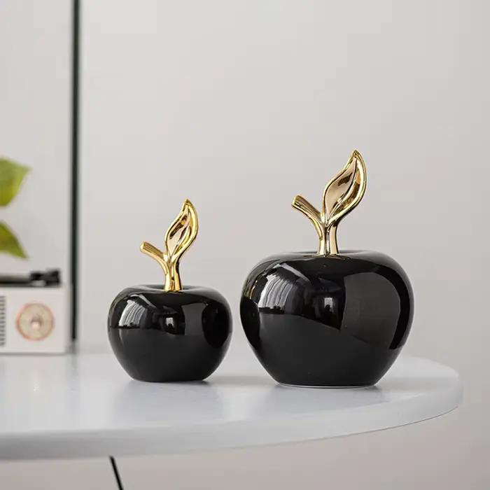 Classique Style européen en céramique mignon drôle noël fruits ornement maison chambre Figurines artisanat bureau décor Statues Sculpture