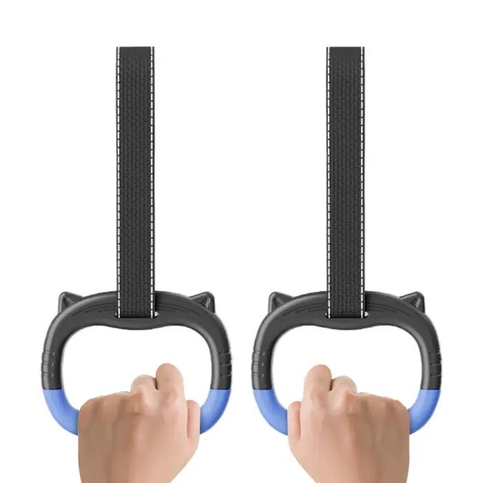 Anneaux de gymnastique pour enfants Barre horizontale Sangles de suspension réglables pour trampoline intérieur Hamac de jeu Entraînement de force pour enfants
