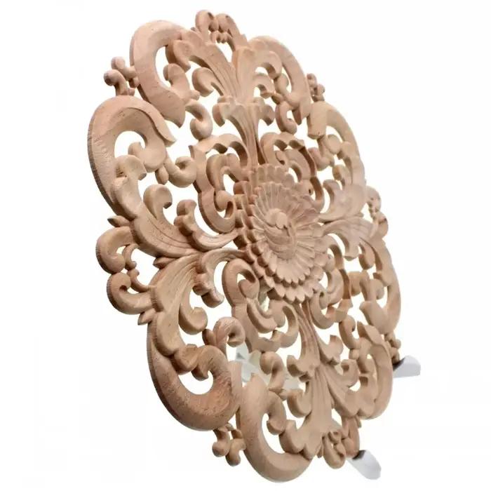 Décalcomanie de sculpture sur bois élégante pour décoration murale ou meuble intérieur occasions spéciales