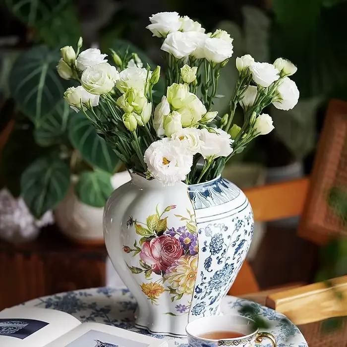Vase en céramique rétro chinois pour la décoration intérieure