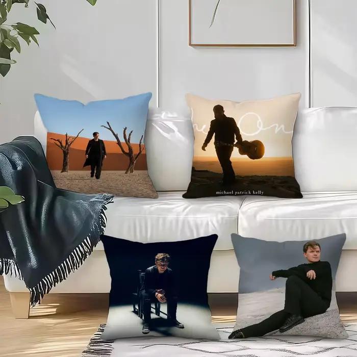 Housse de coussin de chanteur Michael Patrick Kelly, taie d'oreiller carrée pour canapé, décontractée, confortable et respectueuse de la peau