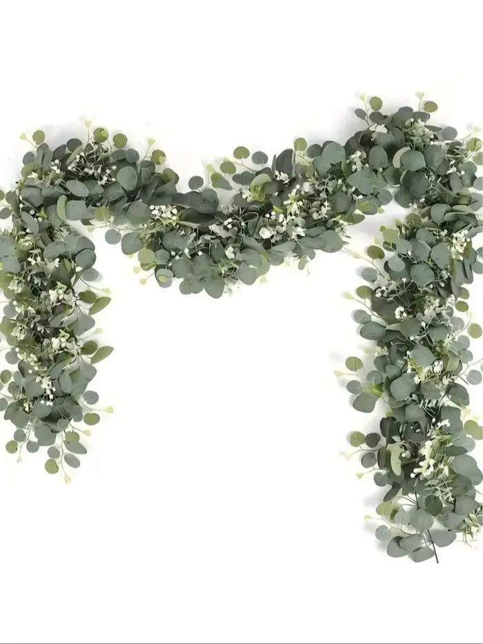 Guirlande de feuilles d'eucalyptus artificielles 1/2
