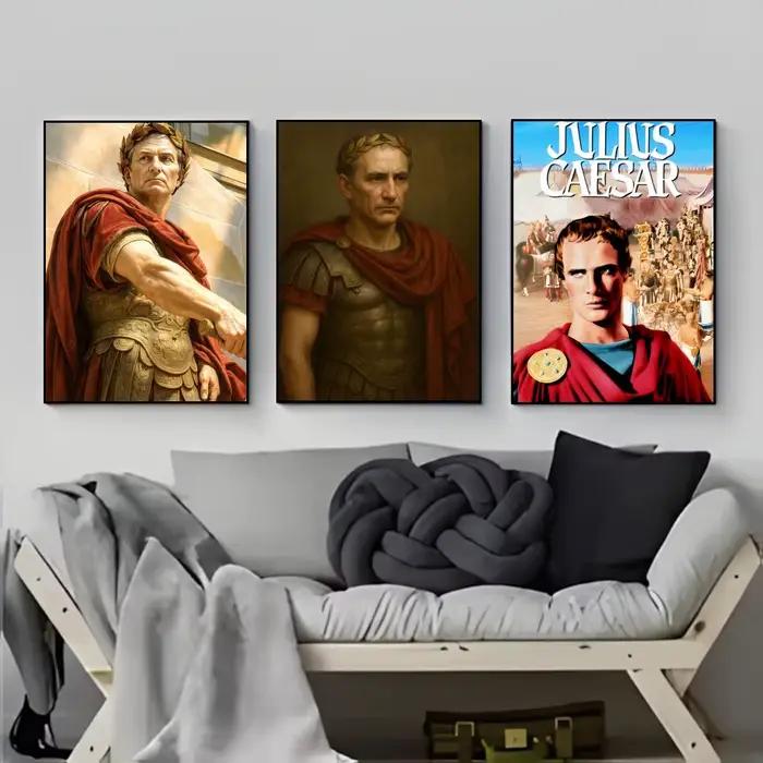 Affiche en plastique haute définition G-Gaius Julius Caesar moderne pour salon bar ou cadeau historique