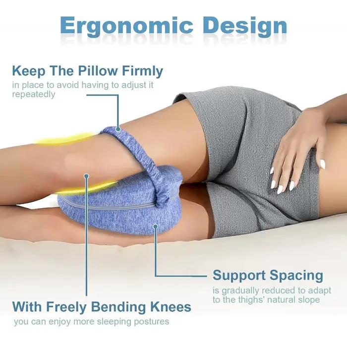 Coussin pour les jambes pour les dormeurs latéraux, coussin pour les genoux pour dormir, coussin ergonomique pour les jambes avec un soutien confortable pour le lit et la maison