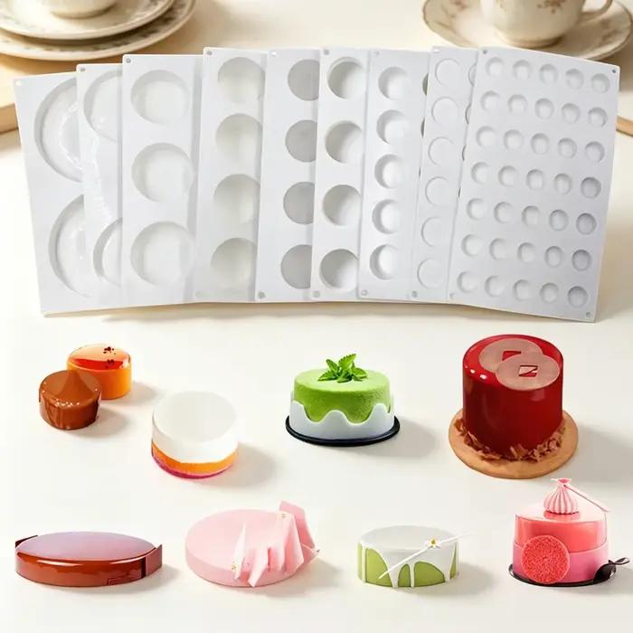 Moule Cylindrique Rond en Silicone Antiadhésif pour Cuisine