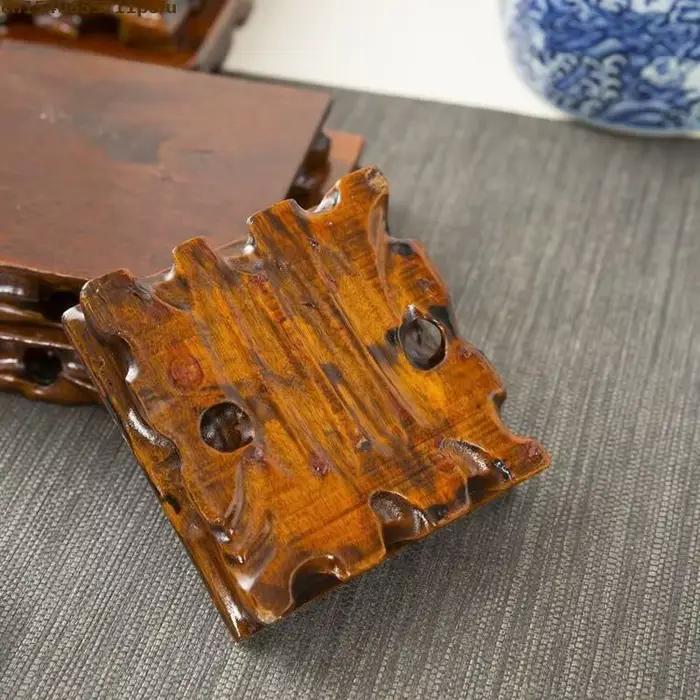 Base en bois chinois traditionnel pour figurines et décorations à offrir pour la maison et les occasions spéciales
