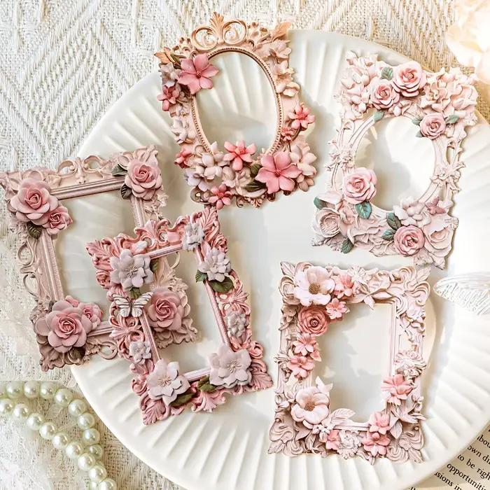 Yoofun 10 pièces/lot Vintage fleur bordure Collage carte créative