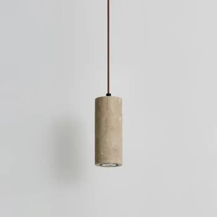 Lampe en travertin jaune