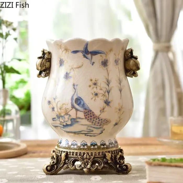 Vase en céramique chinois créatif pour la décoration de la maison