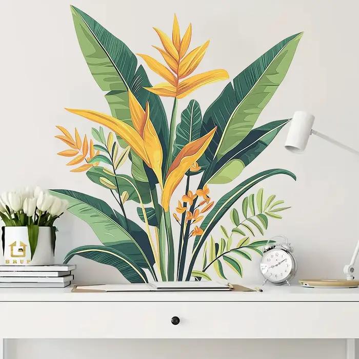 Autocollants muraux botaniques aquarelle