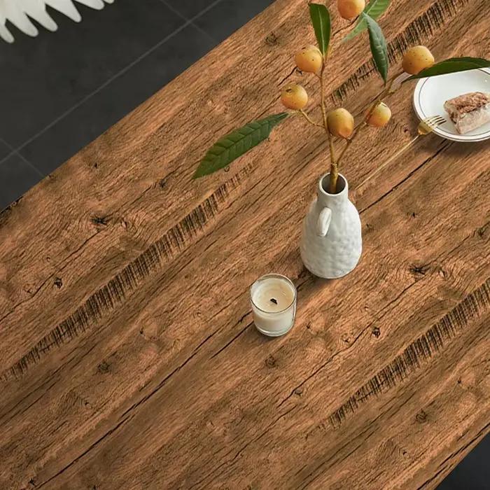 Papier peint imitation bois moderne résistant à l'eau et aux moisissures pour décoration intérieure comptoirs armoires et murs