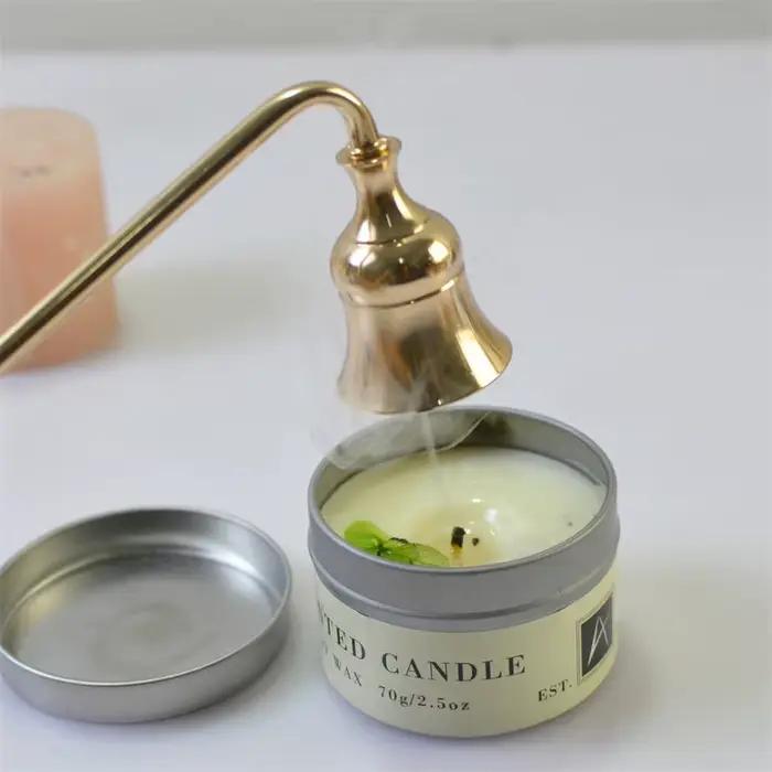 Support de pilier moderne en aluminium et fer pour bougie avec cloche pratique pour la maison occasions spéciales