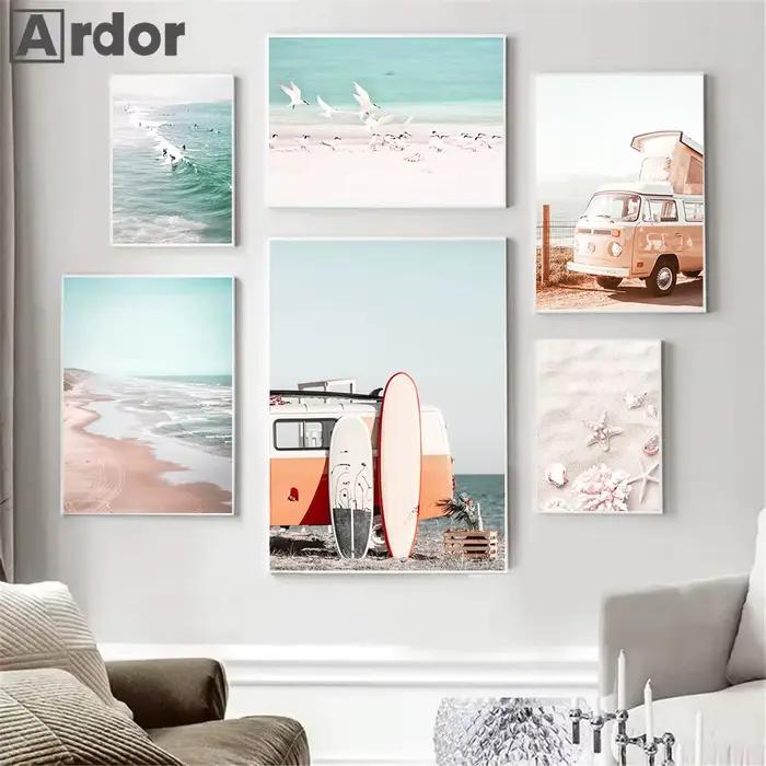 Affiche de plage de vague de mer