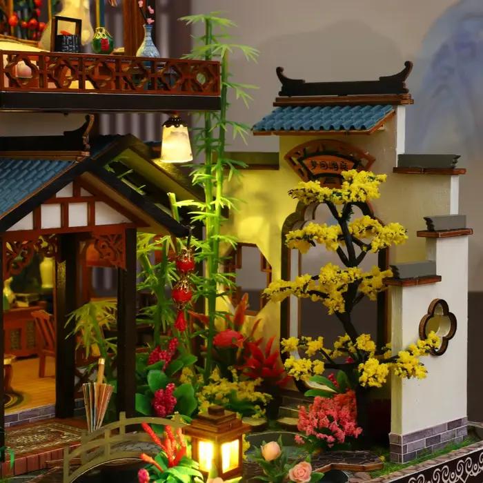Kit miniature de pavillon d'orchidées élégant
