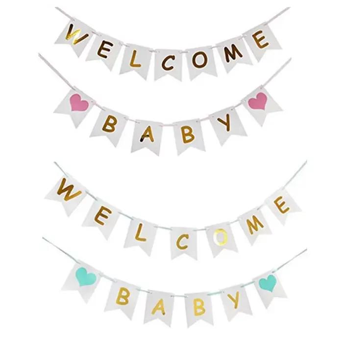 Bannières de bienvenue en papier pour bébé