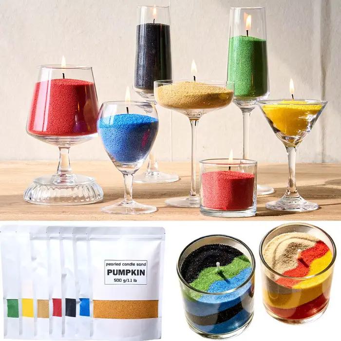 Cire de perle granulaire colorée 500g pour bougies DIY