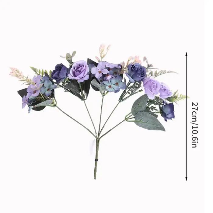 Roses artificielles d'automne en soie, décoration de maison, pivoine, hortensia, grand Bouquet de mariée, mariage, fête à domicile, décoration DIY, fausses fleurs