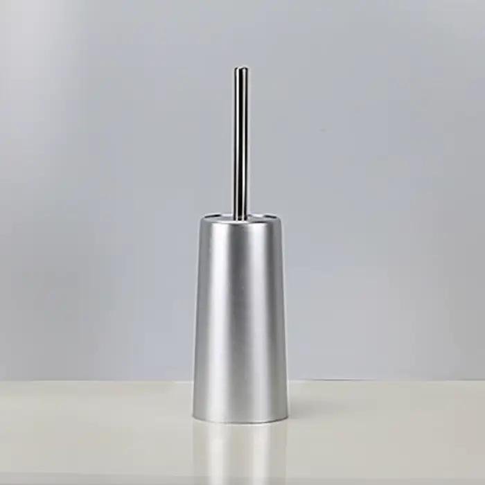 Brosse de toilette dorée avec support