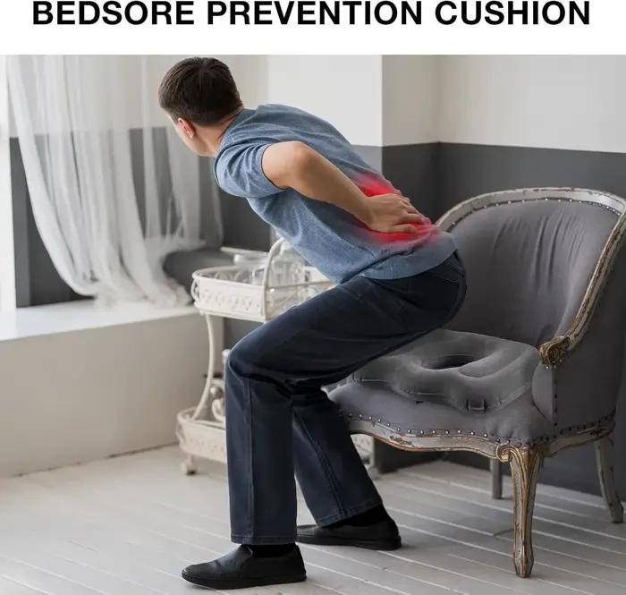 Coussin gonflable en forme de beignet, 1 pièce, coussin de siège portable, coussin pour fauteuil roulant, adapté aux hémorroïdes, idéal pour le bureau, les voyages, la voiture, le canapé à domicile