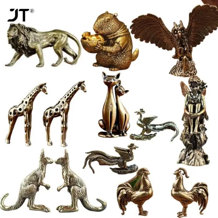 Figurine de marmotte de Lion en laiton