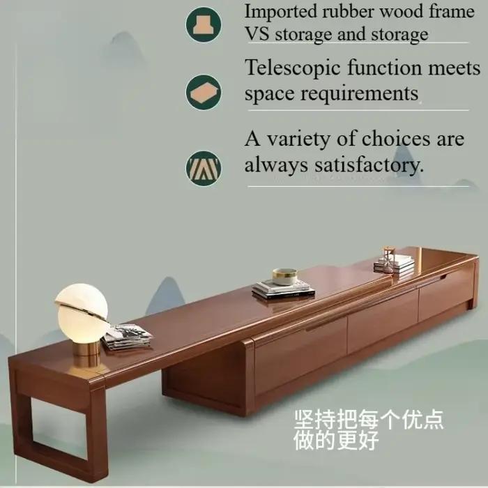 Meuble TV design avec tiroirs et étagères