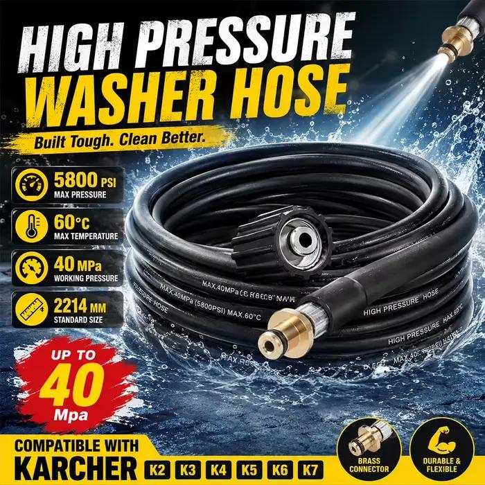 Tuyau de nettoyage haute pression de remplacement pour Karcher K2 K3 K4 K5 K6 K7, 6m, 8m, 10m, 15m, accessoire pour nettoyeurs de voitures