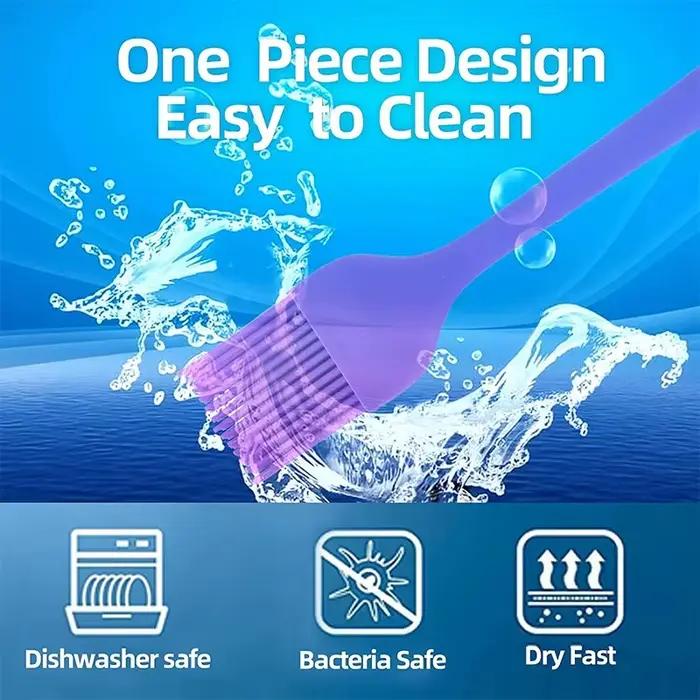 Pinceau de cuisine en silicone amélioré, résistant à la chaleur, pour pâtisserie, huile, barbecue, cuisson et grillades