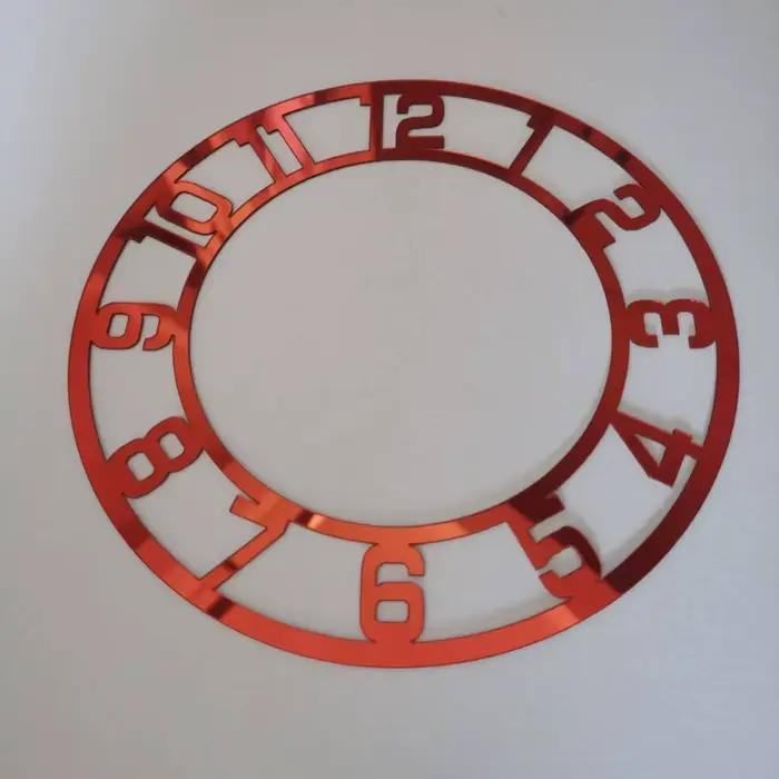 Autocollant de papier peint-horloge ronde en chiffres romains