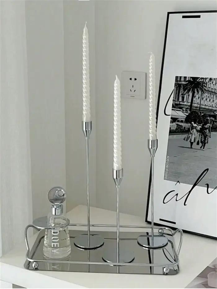 Ensemble de 4 bougies coniques noires de 10 pouces
