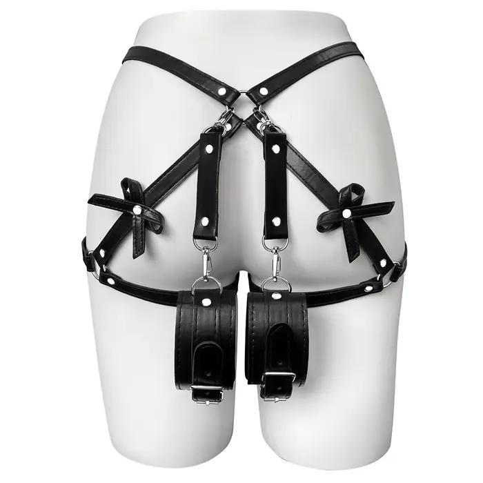 Sangles de bondage en cuir. Accessoires sexy en forme de papillon. BDSM. Sangles de maintien des hanches. Ajustable. Jeux pour adultes. Jouets sexuels érotiques.