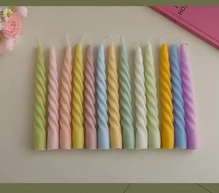 Mince spirale longue tige bougie parfumée