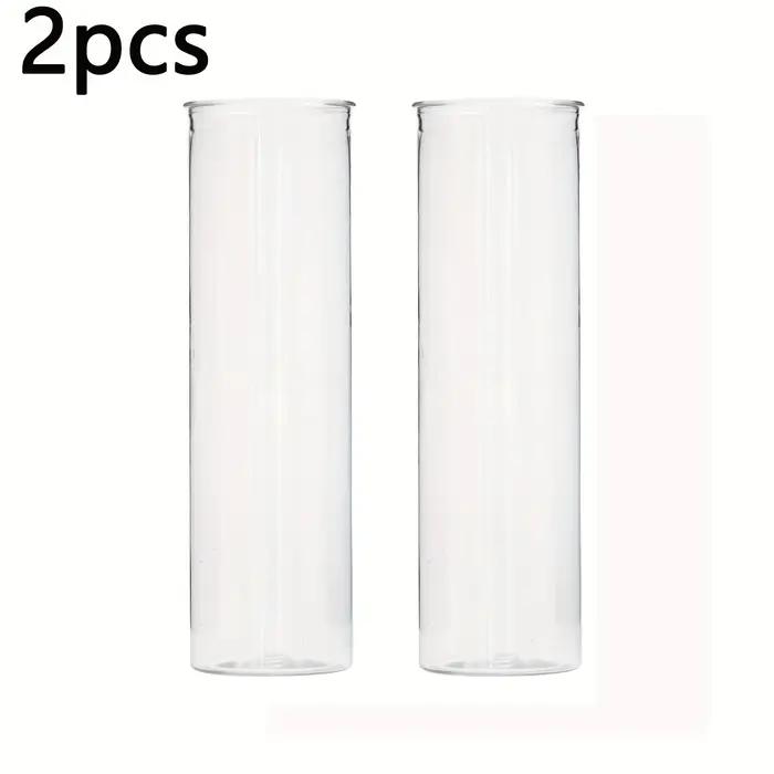 Vase cylindrique en plastique transparent
