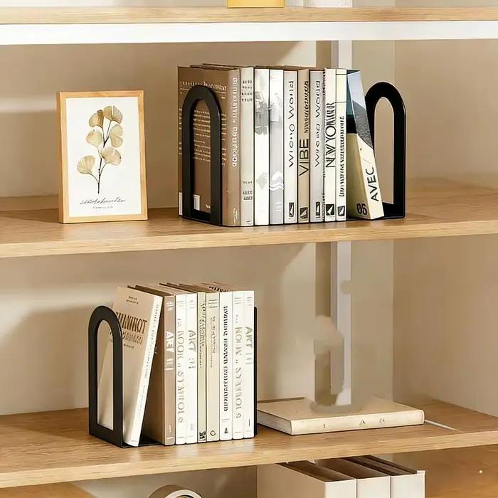 1 paire d'entretoises à livres en fer en forme de L