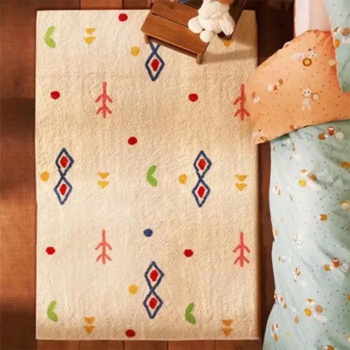 Tapis bébé pour salon moderne tapis en fourrure pour enfants enfants tapis en peluche tapis moelleux Kawaii chambre décor tapis de porte d'entrée tapis
