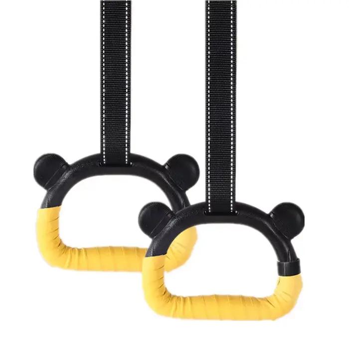Anneaux de gymnastique jouet de Sport pour enfant anneaux de gymnastique antidérapants avec balançoire sangles réglables entraînement de traction équipement de Fitness de gymnastique jouet