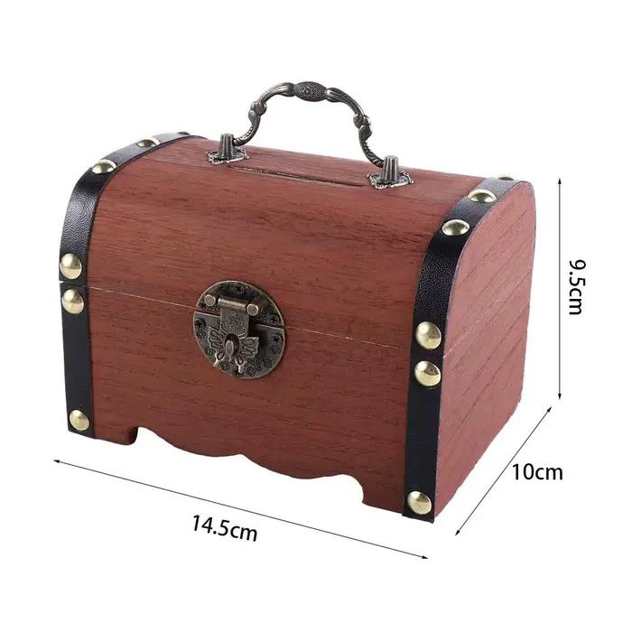 Boîte de rangement décorative créative en bois