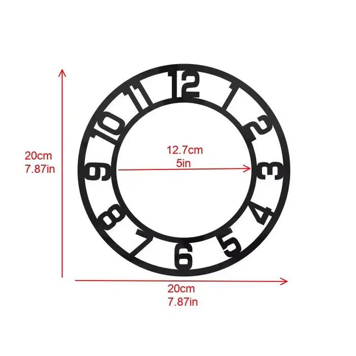 Autocollant de papier peint-horloge ronde en chiffres romains