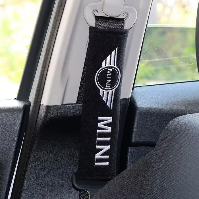 Autocollant décoratif pour intérieur de voiture, coussin de protection pour ceinture de sécurité, pour MINI Cooper, accessoire de décoration automobile confortable